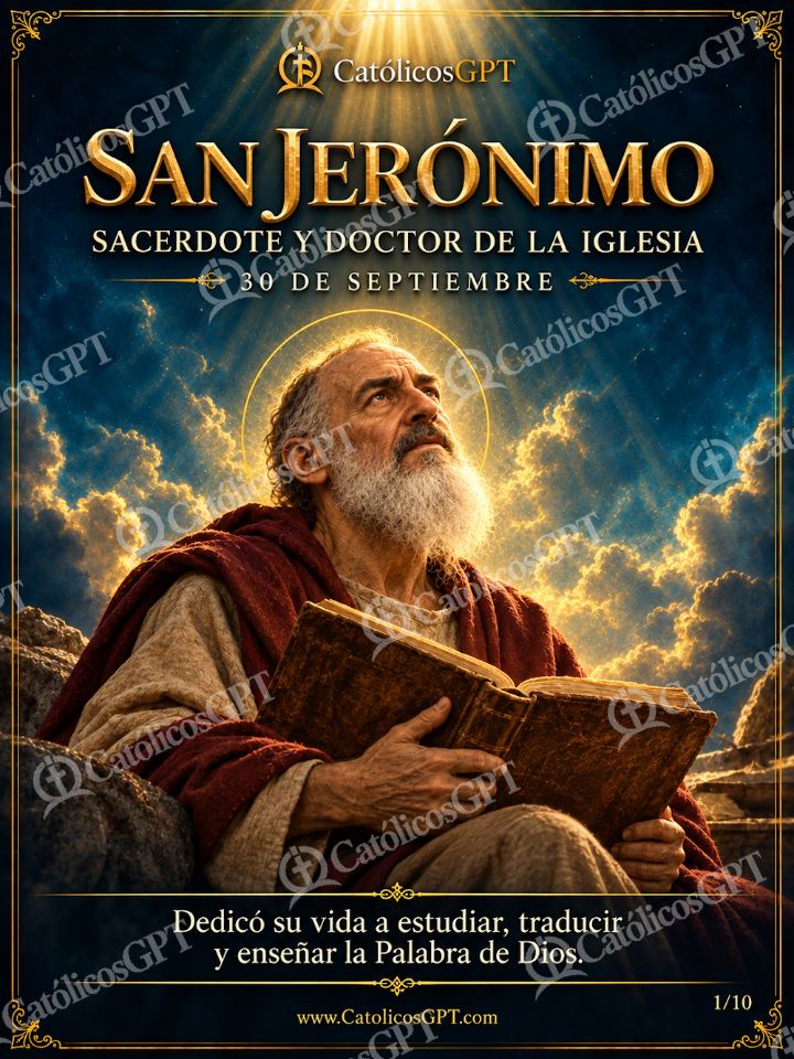 Imagen católica de San Jerónimo - San Jerónimo, sacerdote y doctor de la Iglesia — Santos y arcángeles