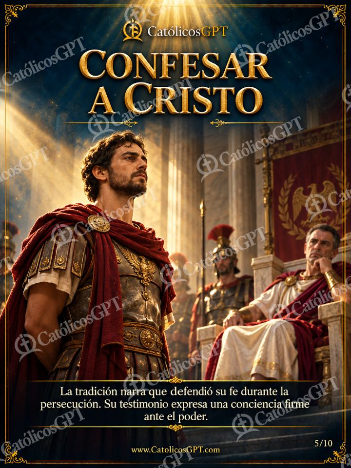 Imagen católica de San Jorge 05 CONFESAR A CRISTO — Santos y arcángeles