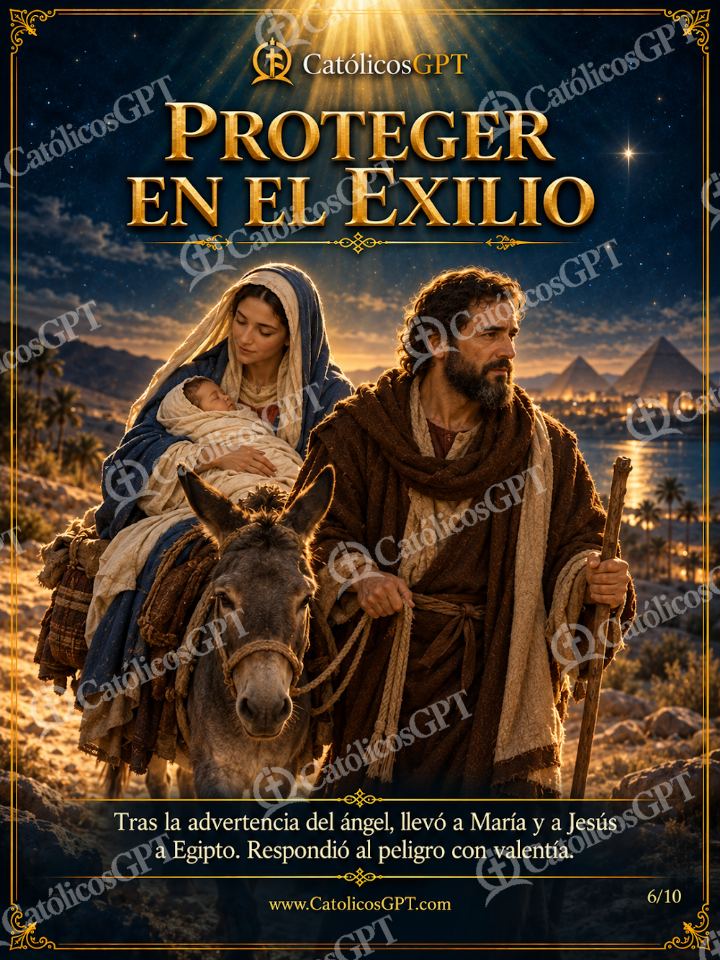 Imagen católica de San Jose 06 PROTEGER EN EL EXILIO — Santos y arcángeles