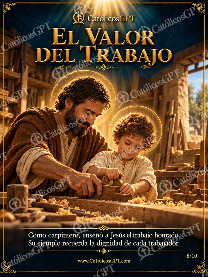 Imagen católica de San Jose 08 EL VALOR DEL TRABAJO — Santos y arcángeles