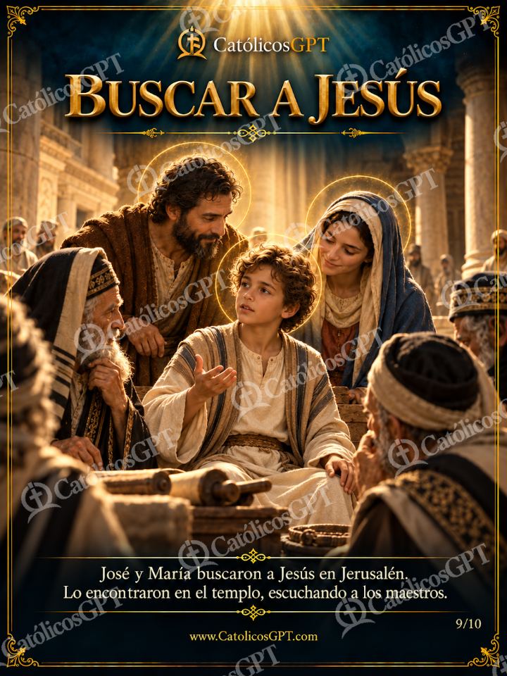 Imagen católica de San Jose 09 BUSCAR A JESUS — Santos y arcángeles
