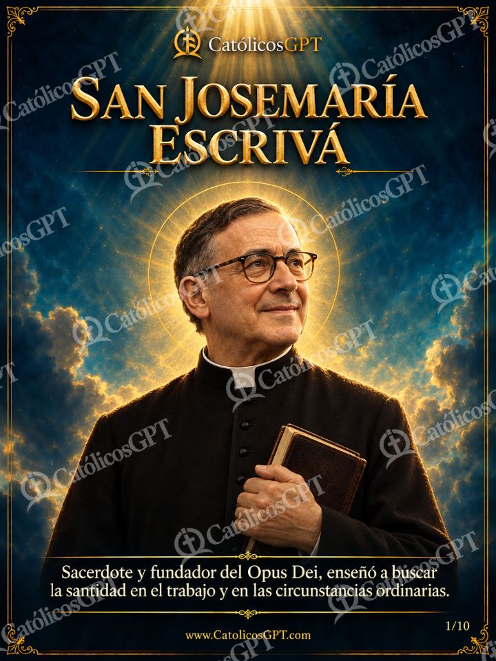 Imagen católica de San Josemaria Escriva 01 SAN JOSEMARIA ESCRIVA — Virgen María
