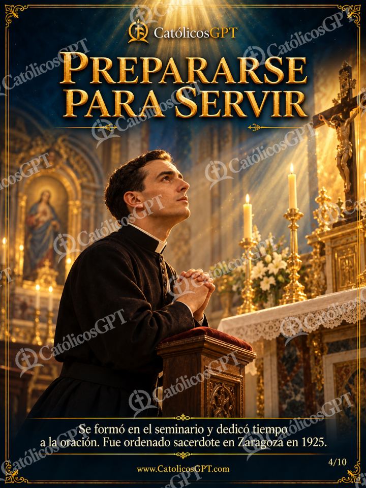 Imagen católica de San Josemaria Escriva 04 PREPARARSE PARA SERVIR — Virgen María