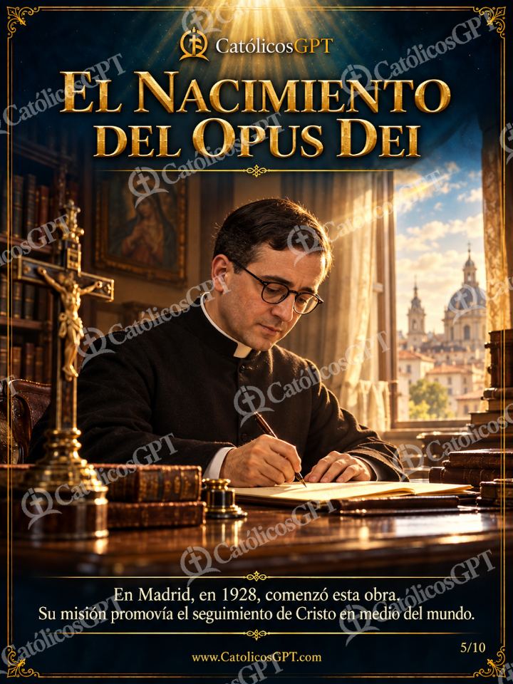 Imagen católica de San Josemaria Escriva 05 EL NACIMIENTO DEL OPUS DEI — Virgen María