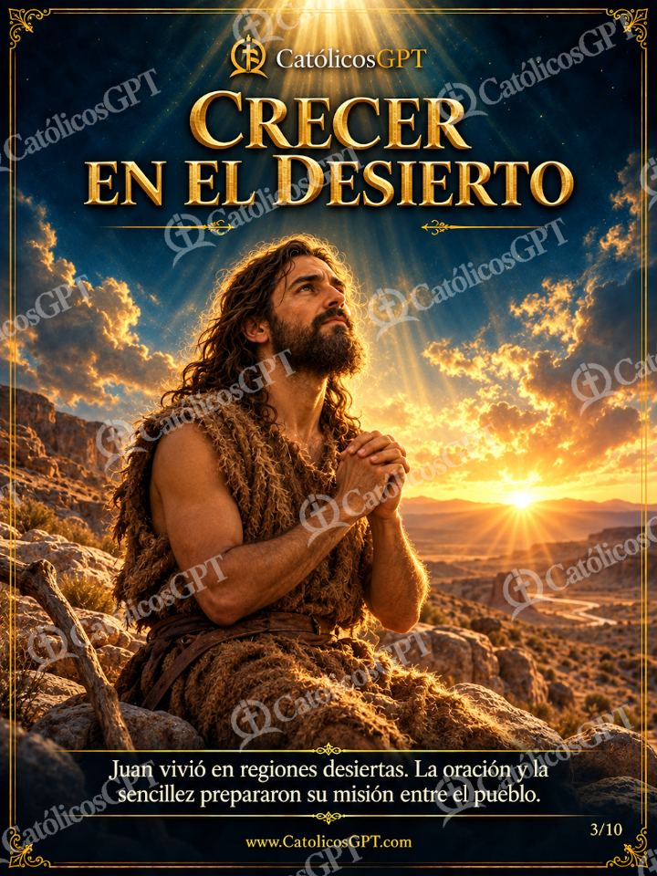 Imagen católica de San Juan Bautista 03 CRECER EN EL DESIERTO — Sacramentos