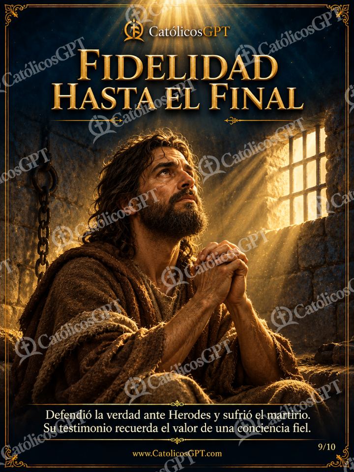 Imagen católica de San Juan Bautista 09 FIDELIDAD HASTA EL FINAL — Sacramentos