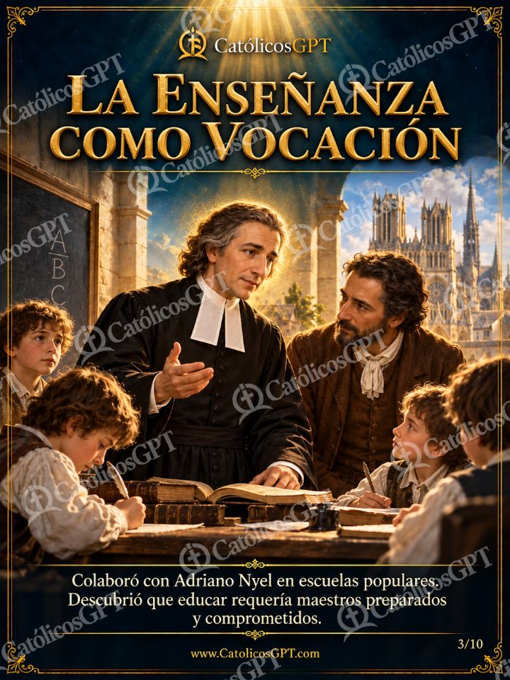Imagen católica de San Juan Bautista de la Salle 03 LA ENSENANZA COMO VOCACION — Sacramentos