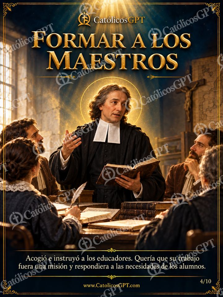 Imagen católica de San Juan Bautista de la Salle 04 FORMAR A LOS MAESTROS — Sacramentos