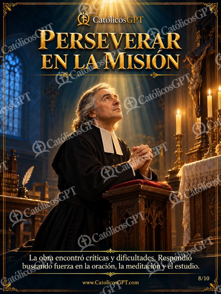 Imagen católica de San Juan Bautista de la Salle 08 PERSEVERAR EN LA MISION — Sacramentos