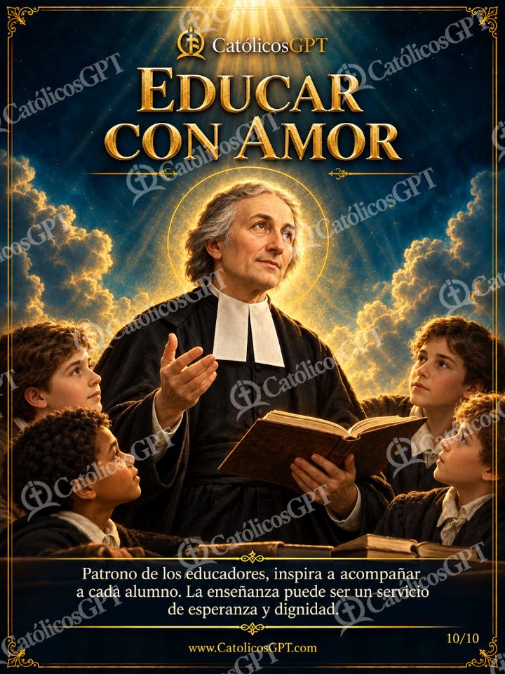 Imagen católica de San Juan Bautista de la Salle 10 EDUCAR CON AMOR — Sacramentos