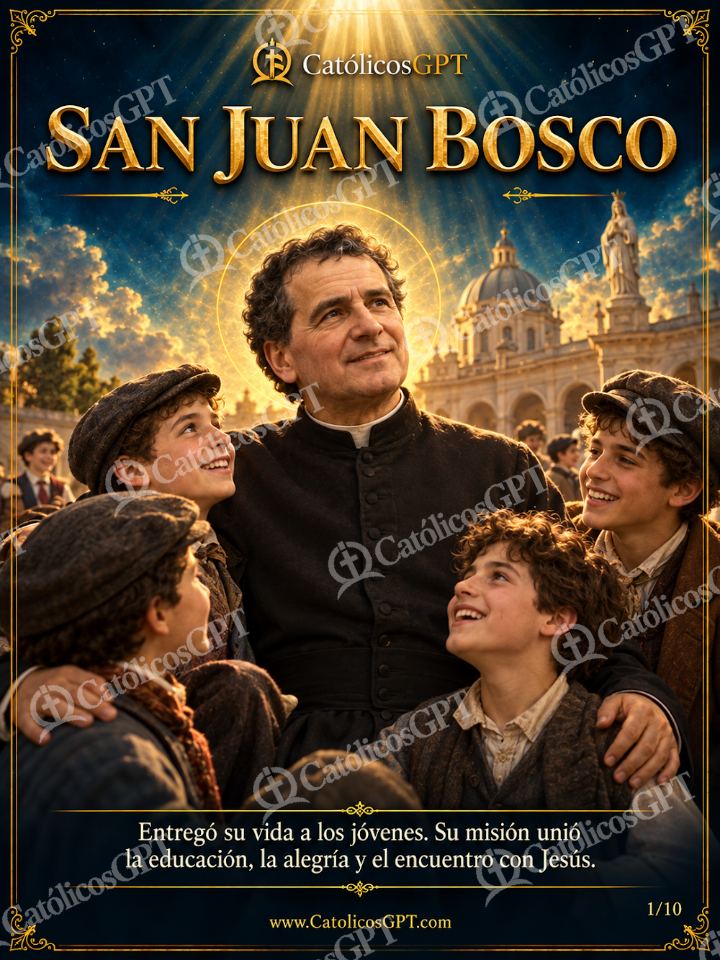 Imagen católica de San Juan Bosco 01 SAN JUAN BOSCO — Santos y arcángeles