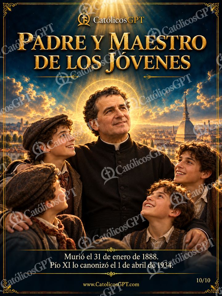 Imagen católica de San Juan Bosco 10 PADRE Y MAESTRO DE LOS JOVENES — Santos y arcángeles