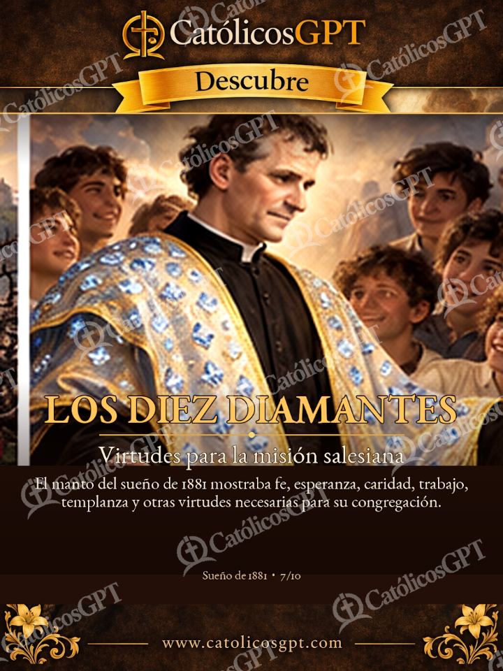 Imagen católica de San Juan Bosco Suenos los-diez-diamantes — Vidas de Santos
