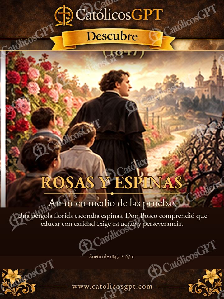 Imagen católica de San Juan Bosco Suenos rosas-y-espinas — Vidas de Santos