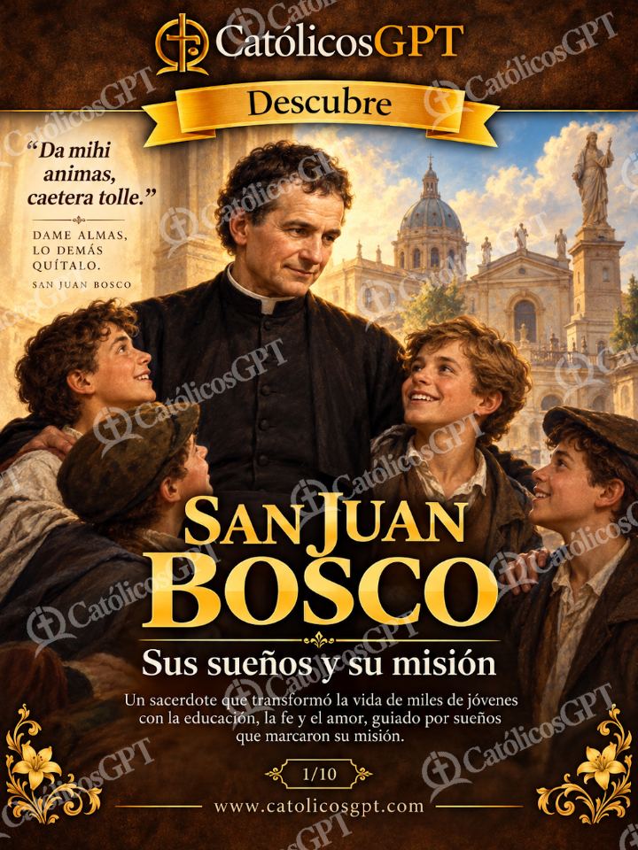Imagen católica de San Juan Bosco Suenos san-juan-bosco — Vidas de Santos