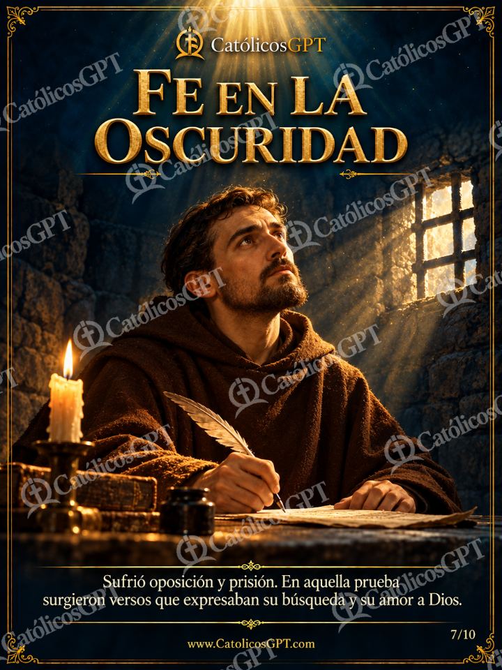 Imagen católica de San Juan de la Cruz 07 FE EN LA OSCURIDAD — Santos y arcángeles
