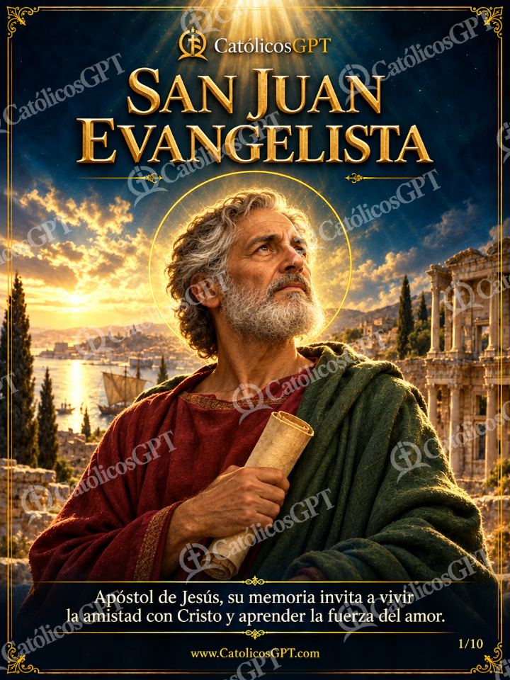 Imagen católica de San Juan Evangelista 01 SAN JUAN EVANGELISTA — Santos y arcángeles