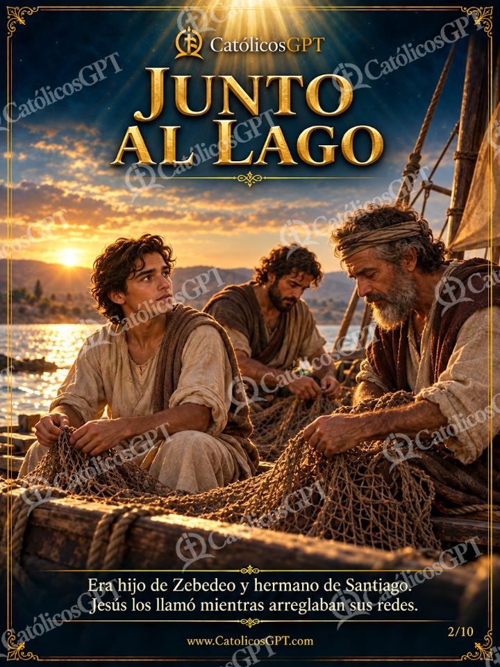 Imagen católica de San Juan Evangelista 02 JUNTO AL LAGO — Santos y arcángeles