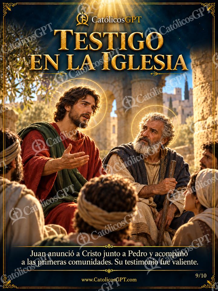 Imagen católica de San Juan Evangelista 09 TESTIGO EN LA IGLESIA — Santos y arcángeles