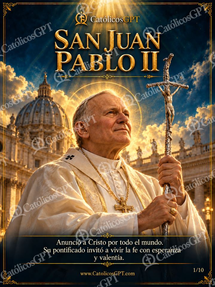 Imagen católica de San Juan Pablo II 01 SAN JUAN PABLO II — Santos y arcángeles