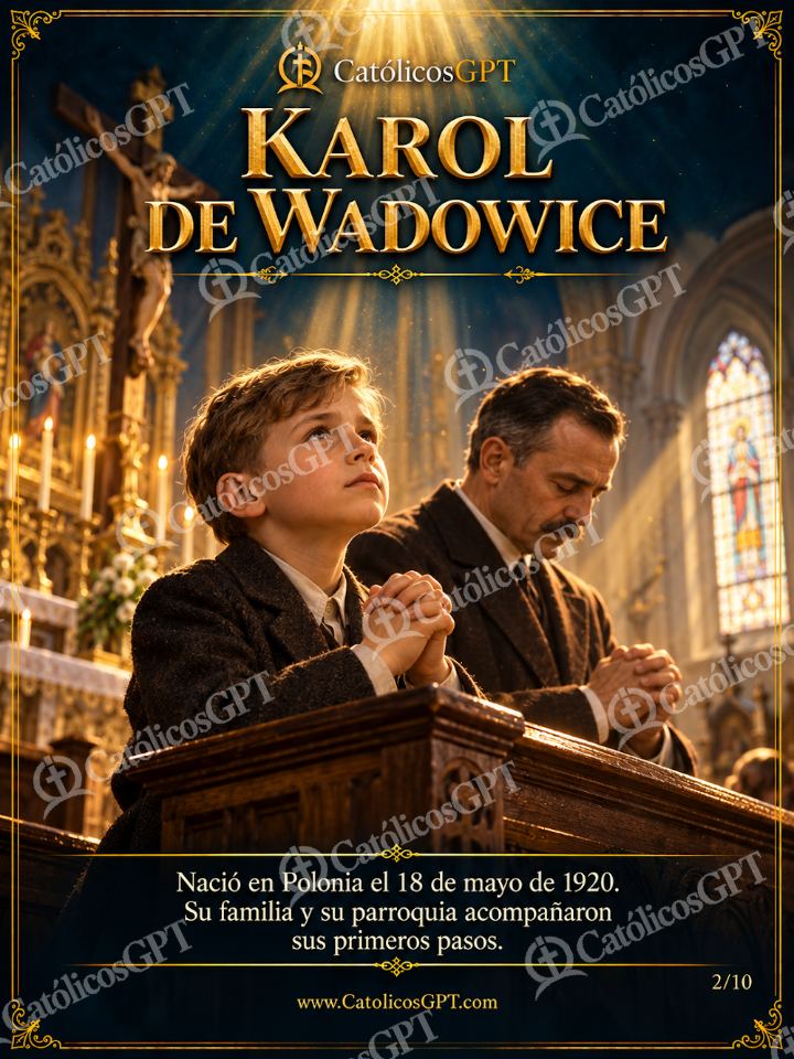 Imagen católica de San Juan Pablo II 02 KAROL DE WADOWICE — Santos y arcángeles