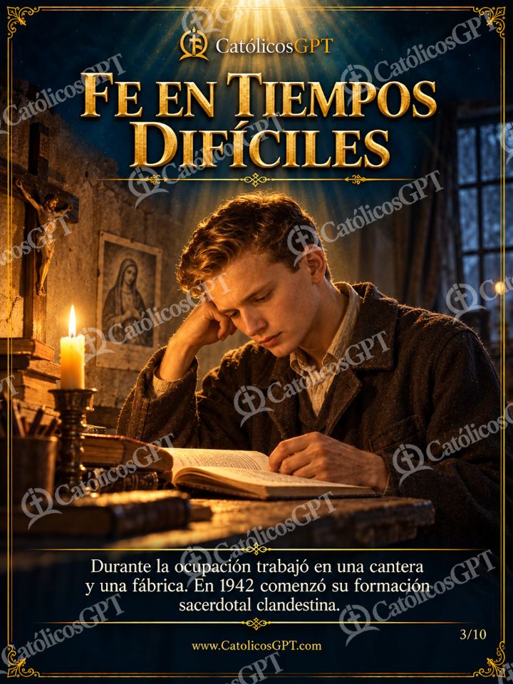 Imagen católica de San Juan Pablo II 03 FE EN TIEMPOS DIFICILES — Santos y arcángeles