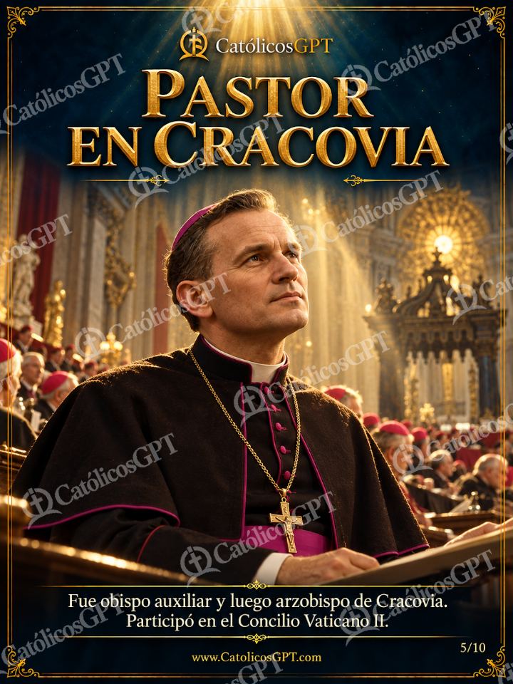 Imagen católica de San Juan Pablo II 05 PASTOR EN CRACOVIA — Santos y arcángeles