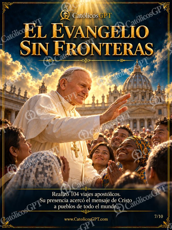 Imagen católica de San Juan Pablo II 07 EL EVANGELIO SIN FRONTERAS — Santos y arcángeles