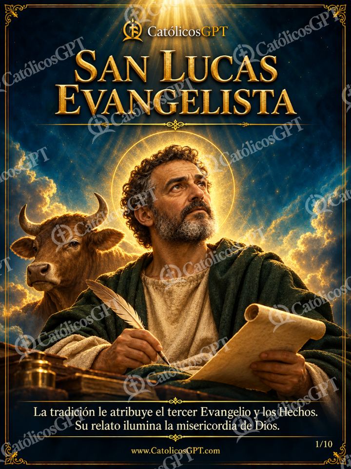 Imagen católica de San Lucas Evangelista 01 SAN LUCAS EVANGELISTA — Santos y arcángeles