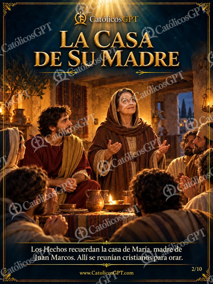 Imagen católica de San Marcos Evangelista 02 LA CASA DE SU MADRE — Santos y arcángeles