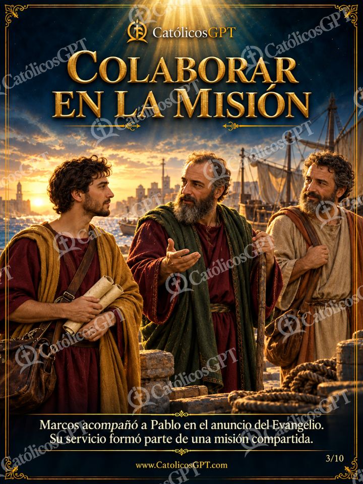Imagen católica de San Marcos Evangelista 03 COLABORAR EN LA MISION — Santos y arcángeles