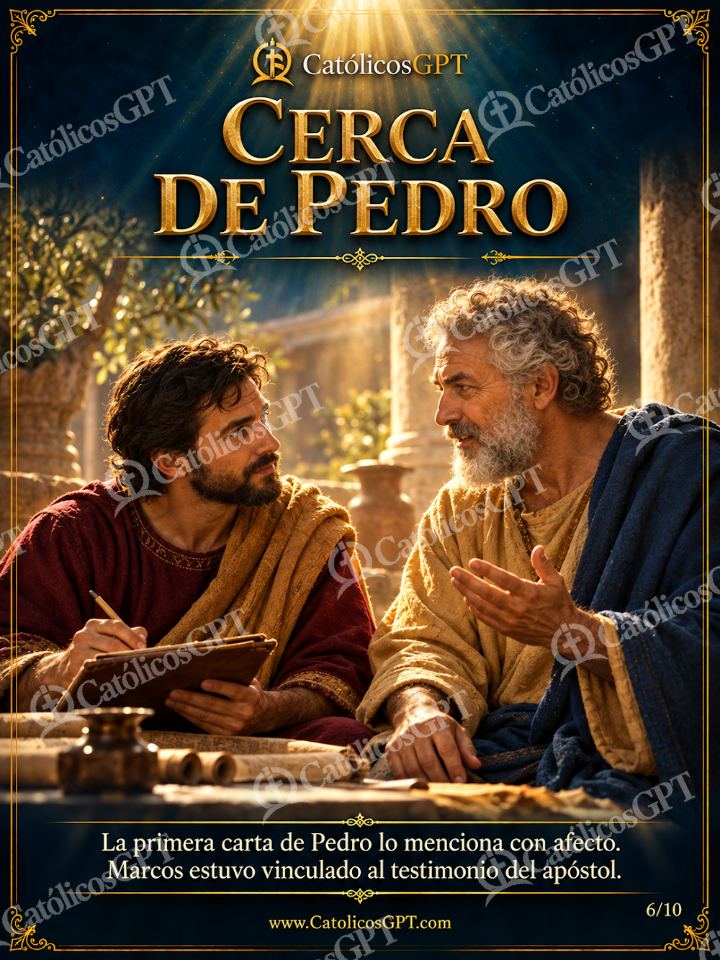 Imagen católica de San Marcos Evangelista 06 CERCA DE PEDRO — Santos y arcángeles