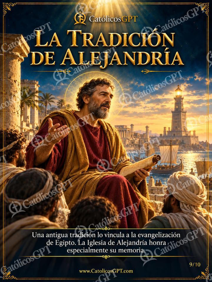 Imagen católica de San Marcos Evangelista 09 LA TRADICION DE ALEJANDRIA — Santos y arcángeles