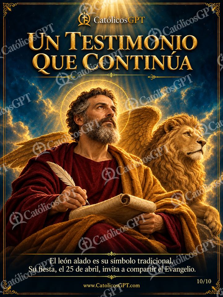 Imagen católica de San Marcos Evangelista 10 UN TESTIMONIO QUE CONTINUA — Santos y arcángeles