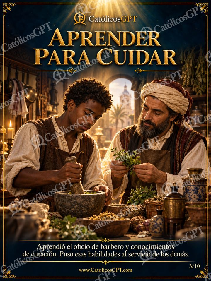 Imagen católica de San Martin de Porres 03 APRENDER PARA CUIDAR — Santos y arcángeles