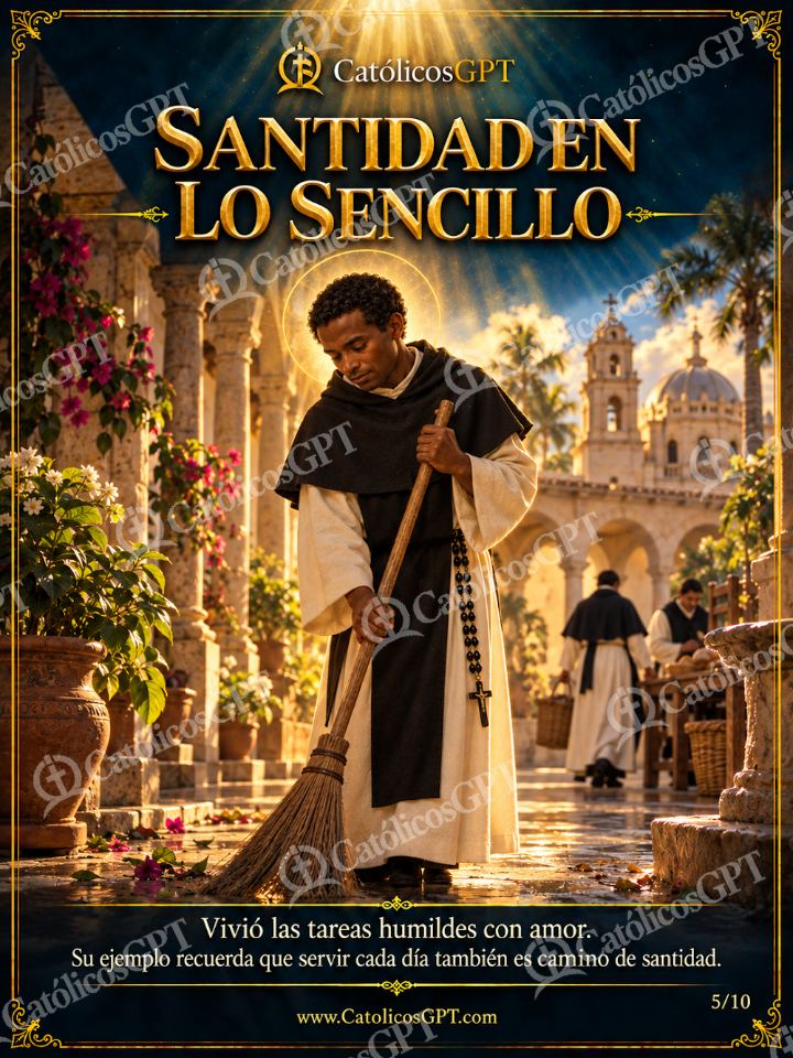 Imagen católica de San Martin de Porres 05 SANTIDAD EN LO SENCILLO — Santos y arcángeles