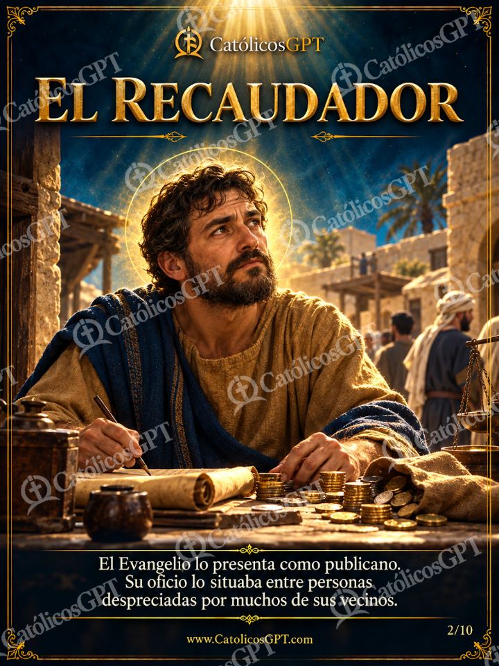 Imagen católica de San Mateo Apostol y Evangelista 02 EL RECAUDADOR — Santos y arcángeles