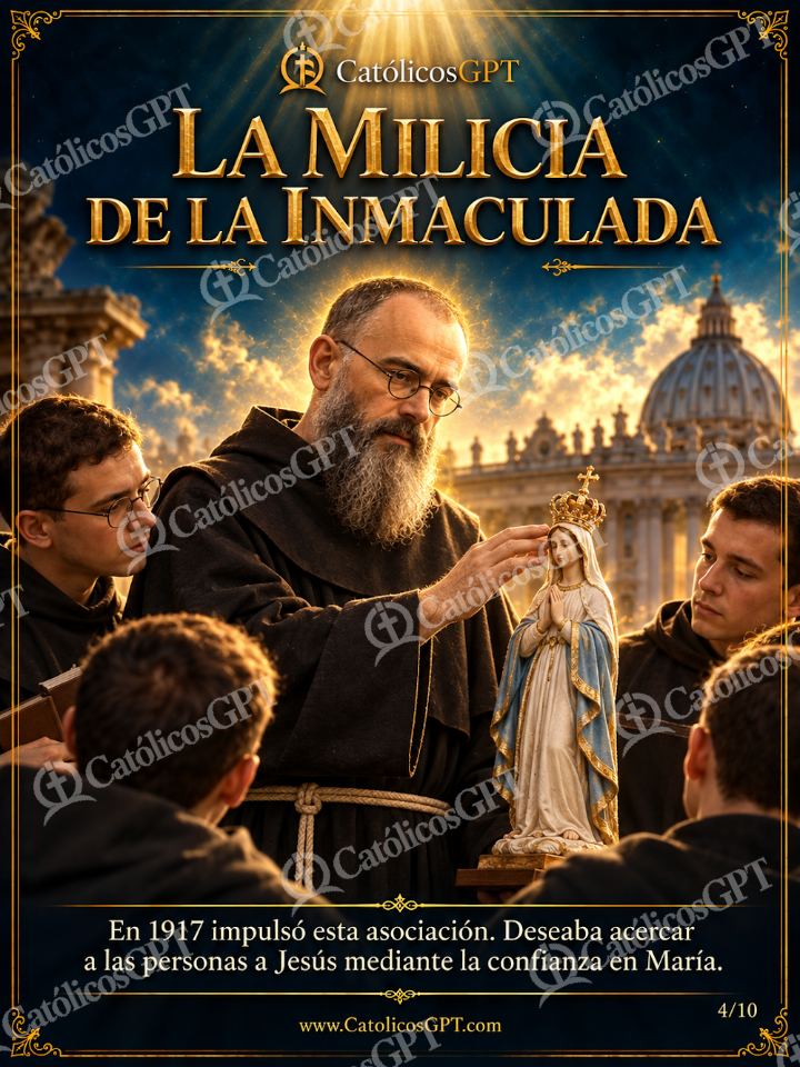 Imagen católica de San Maximiliano Kolbe 04 LA MILICIA DE LA INMACULADA — Virgen María