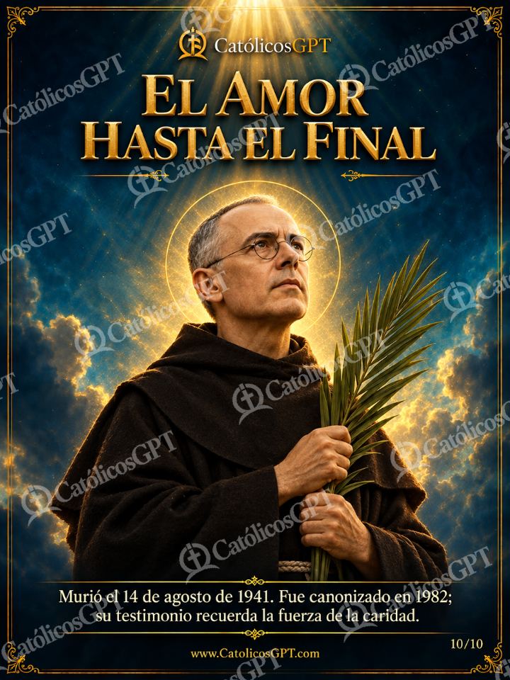 Imagen católica de San Maximiliano Kolbe 10 EL AMOR HASTA EL FINAL — Santos y arcángeles