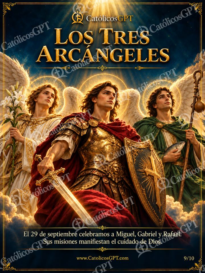 Imagen católica de San Miguel Arcangel 09 LOS TRES ARCANGELES — Santos y arcángeles