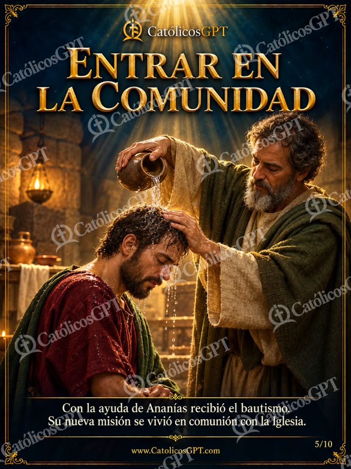 Imagen católica de San Pablo Apostol 05 ENTRAR EN LA COMUNIDAD — Santos y arcángeles