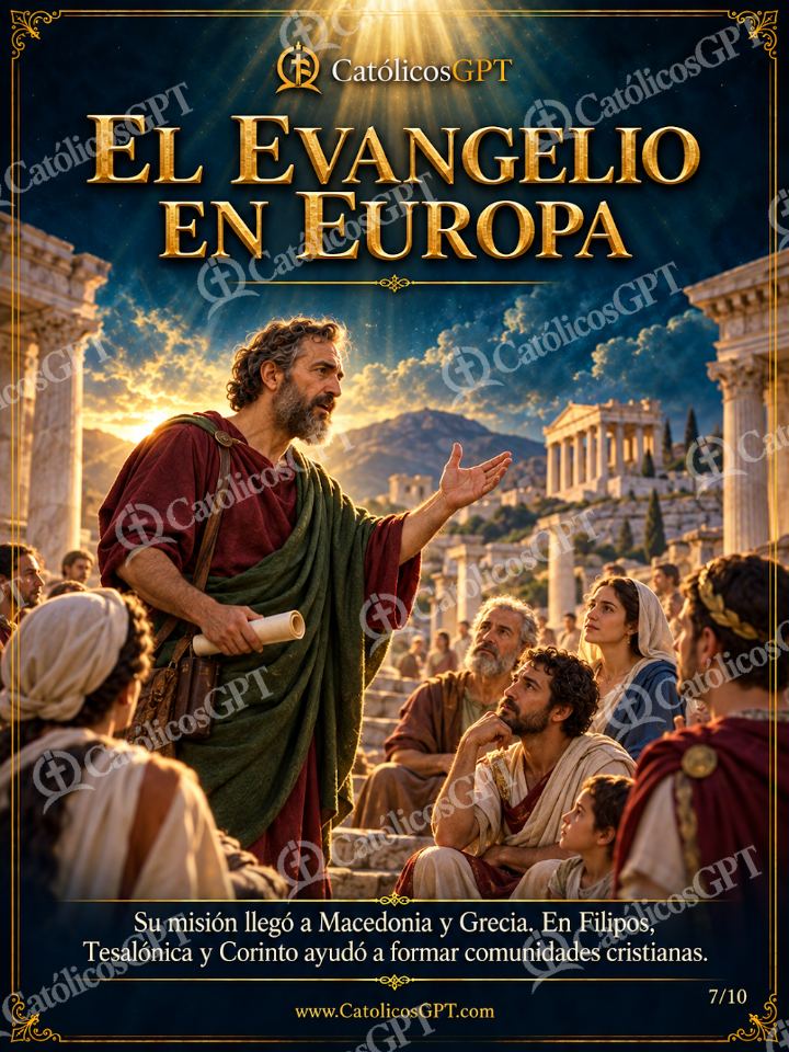 Imagen católica de San Pablo Apostol 07 EL EVANGELIO EN EUROPA — Santos y arcángeles