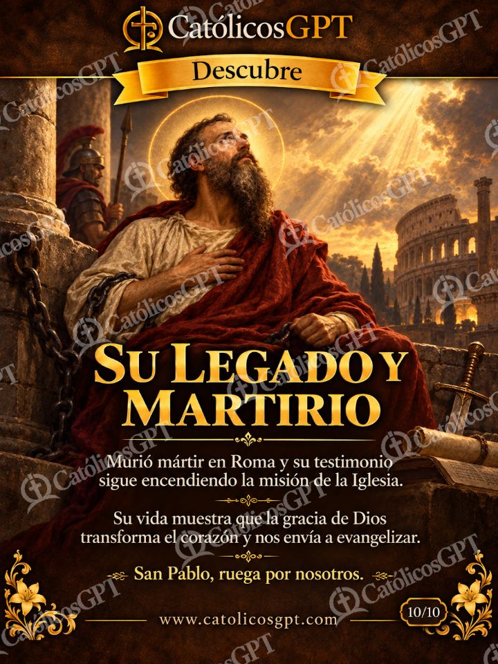 Imagen católica de San pablo legado y martirio — Vidas de Santos