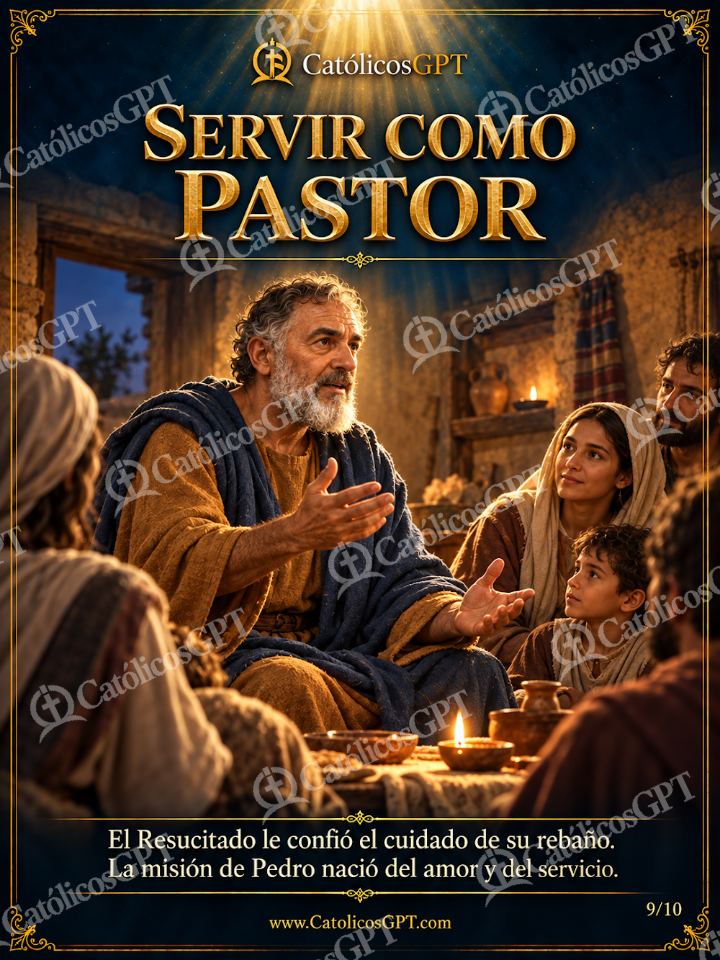 Imagen católica de San Pedro Apostol 09 SERVIR COMO PASTOR — Santos y arcángeles