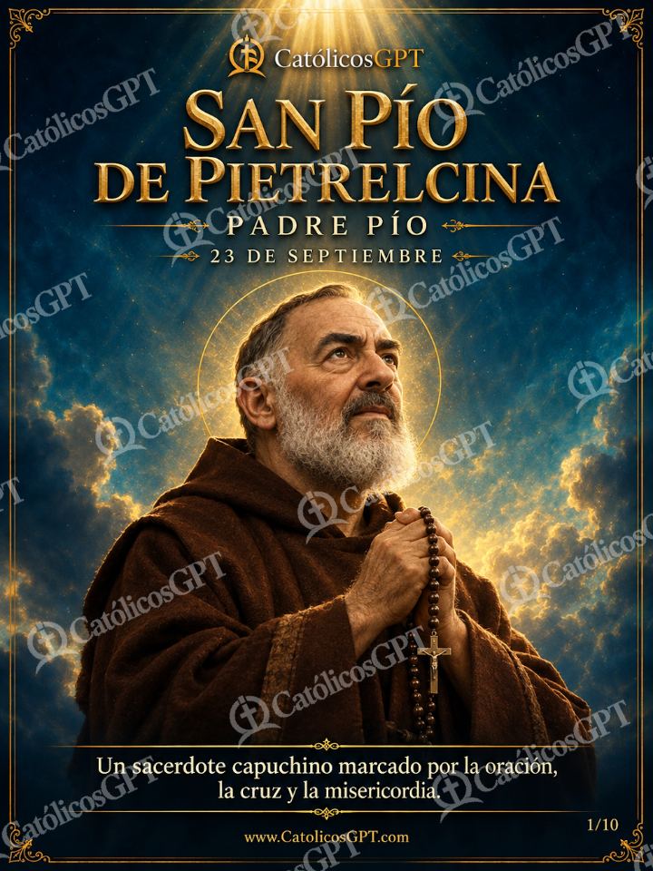Imagen católica de San Pio de Pietrelcina 01 SAN PIO DE PIETRELCINA — Santos y arcángeles