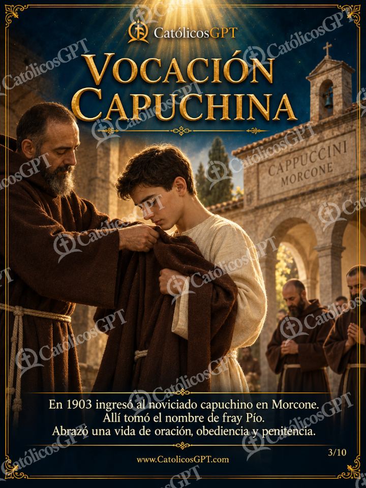 Imagen católica de San Pio de Pietrelcina 03 VOCACION CAPUCHINA — Santos y arcángeles