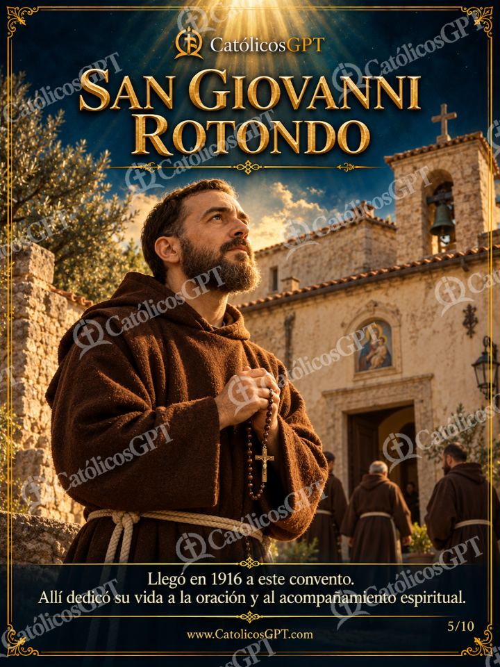 Imagen católica de San Pio de Pietrelcina 05 SAN GIOVANNI ROTONDO — Santos y arcángeles