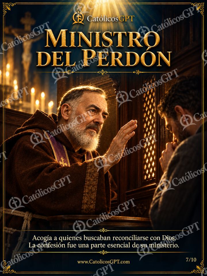 Imagen católica de San Pio de Pietrelcina 07 MINISTRO DEL PERDON — Santos y arcángeles