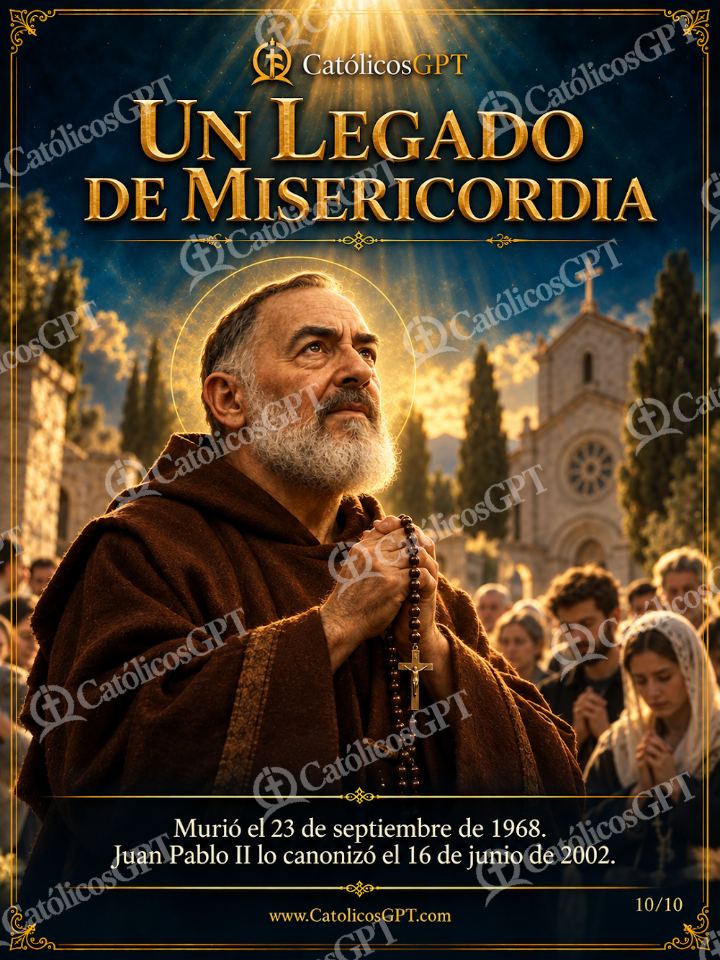 Imagen católica de San Pio de Pietrelcina 10 UN LEGADO DE MISERICORDIA — Santos y arcángeles