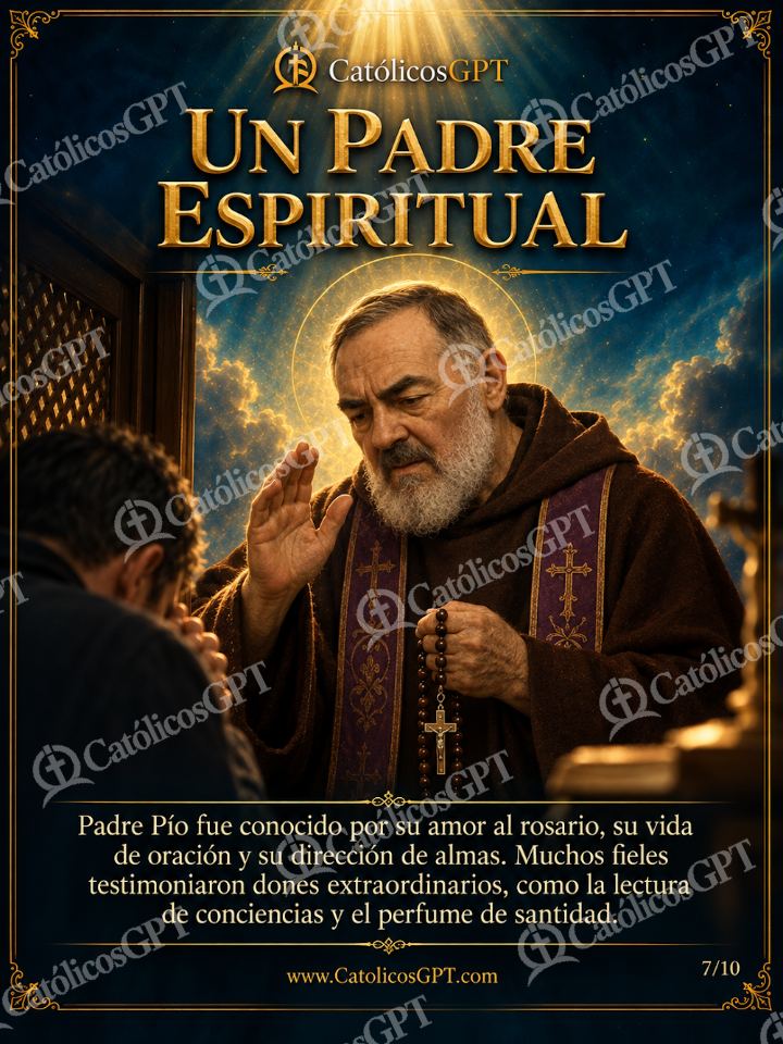 Imagen católica de San Pio de Pietrelcina Un Padre Espiritual — Santos y arcángeles